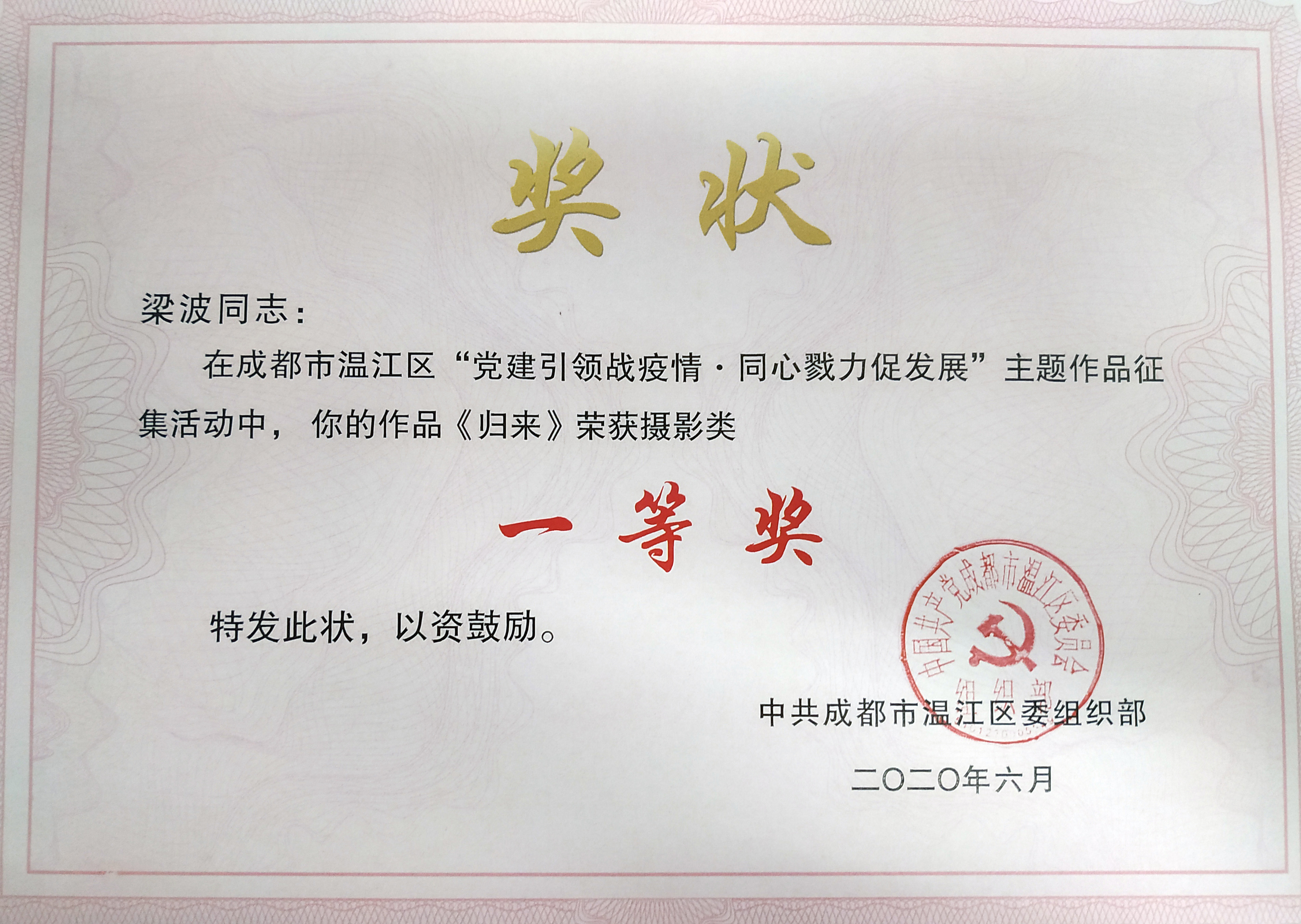 20年“黨建引領(lǐng)戰(zhàn)疫情，同心戮力促發(fā)展主題作品征集活動(dòng)”一等獎(jiǎng)“.jpg